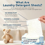 Anymonent Laundry Detergent Sheets (100 Loads) – Powerful Enzyme Formula, Deep Clean & Quick Dissolve, Fresh Scent, Eco-Friendly & Sensitive Skin Safe – 50 Sheets