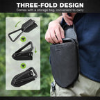 REDCAMP 23" Survival Folding Camping Shovel w/Cover,Portable Shovel with High Manganese Steel, Tactical Entrenching Tool Tri-fold Handle Shovel for Camping Hiking Sand Mud Snow Beach, Black 2.5Lbs