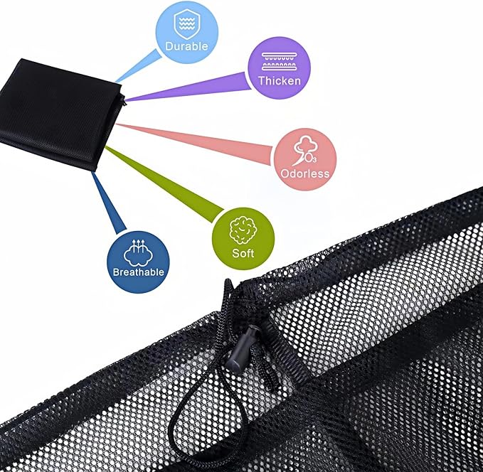 2 Pack Large Mesh Laundry Bag, Heavy Duty Mesh Laundry Bags Drawstring Lockable, 27×36inch Black Laundry Hamper Liner, Machine Washable, for Ball Storage, Travel, Toys, Sports Factories, Dorms