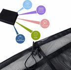 2 Pack Large Mesh Laundry Bag, Heavy Duty Mesh Laundry Bags Drawstring Lockable, 27×36inch Black Laundry Hamper Liner, Machine Washable, for Ball Storage, Travel, Toys, Sports Factories, Dorms