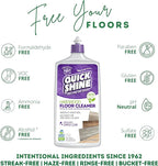 Quick Shine Hardwood Floor Cleaner & Wood Floor Polish w/Plant-Derived Carnauba 2-27oz Bottles, Removes Scratches, Safer Choice, A Clean That Can Be Seen