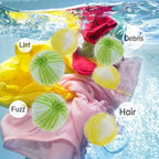Pet Hair Remover for Laundry, 12 PCS Reusable Pet Hair Remover Balls, Washing Machine Hair Catcher for Dog and Cat Hair Removal, Gentle Lint Collector for Laundry Care, Yellow & Green