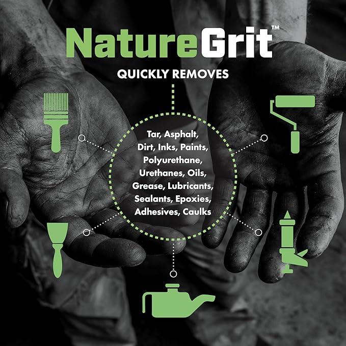 NatureGrit Hand & Surface Wipes: Heavy Duty Grease & Grime Removal, Degreaser Wipes for Mechanics, Workshop Use (1)