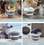 Small Collapsible Bucket 1.3 Gal/5L, BPA-Free - Space-Efficient, Portable Foldable Water Pail for Household, Outdoor Use, Car Wash, Camping, Fishing - Grey, Single Pack