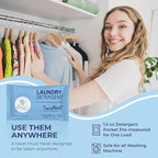 Travel Well Laundry Detergent Powder Packets - TSA-Approved Hotel & Bulk Laundry Detergent Pack - Individually Packaged Paraben-Free Stain Remover Packets - Pack of 100, 1.5 Oz