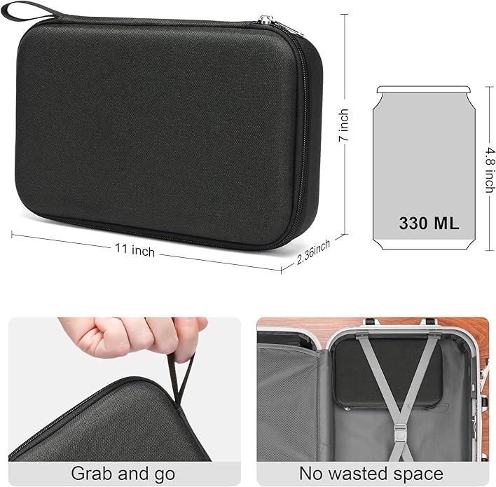 Bukere Travel Sunglasses Organizer Case Adjustable Slot For Multiple Eyeglasses Hard-shell Portable Storage Box for Men Women