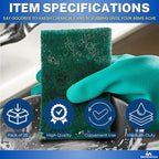 Green Scouring Pads, Non-Scratch Dish Scrub Pads, Heavy Duty Cleaning Pads for Kitchen, Dishes, Pots, Pans, Grills, 3.5" x 3.5", 20 Pack