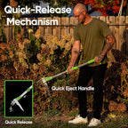 Grootpow WP5 Heavy Duty Weed Puller Tool, Stand Up Dandelion Weeder with 40" Handle, 3 Claws & Fiberglass Foot Pedal, Weeding Tool Made with Cast-Iron, Easily Remove Weeds Without Bending or Kneeling