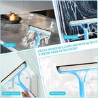 3 in 1 Window Squeegee with Sprayer, 3Pcs Spray Squeegee for Window Cleaning, All Purpose 3 in 1 Windows Cleaning Scraper, Glass Scraper Cleaner Tool for Car Home Windows Mirrors