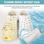 Shoe Washing Machine Bag, 1 Pack Laundry Shoe Bags for Washer and Dryer, Sturdy Zipper with Hook Design,Dry Net Bag Included, Reusable for Sneaker, White 1PCS