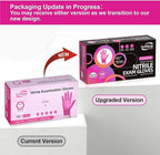 Powder-Free Nitrile Gloves, 3-mil, Disposable Nitrile Gloves, Latex-Free, Powder-Free - Pink/Fuchsia