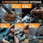 3.7V Mini Electric Screwdriver,Cordless Precision Screwdriver Set,50 in1 Magnetic Bits,Small Repair Tool Kit with Magnetic Storage,5 Torque, LED Display for Electronics Computer,Phone,Glasses,Watch