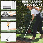 Lawn Leveling Rake 45x10 inch, Lawn Leveler Tool with Stainless Steel, 80" Extended Handle,Golf Course, and Farm,Heavy-Duty for Garden (Updated)