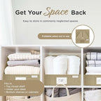 Storage Cubes – 12x12x10 Fabric Baskets for Organizing, Storage Baskets for Shelves, Open Front Fabric Bins, Closet Organizer Bins for Clothes, Towels, Sweaters, Linen – Brown, 3 Pack