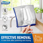 Microfiber Cleaning Cloth Polishing Glass Cleaner Absorbent Kitchen Towel Quick Drying Miracle Lint Free Rags for Household Auto Detailing Bathroom, Pack of 6, 12 x 12 Inch, Sliver-Blue