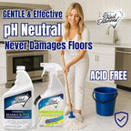 Black Diamond Stoneworks Ultimate Grout Cleaner with Brush + Marble & Tile Cleaner (2-Pack) – Safe for Natural Stone, Acid Free Deep Cleans Grout, Restores Shine to Marble, Granite, Travertine & Tile