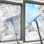 Professional Window Cleaning kit, 2-in-1 Window Squeegee with 78" Extension Poles, Suitable for Indoor & Outdoor Window, High Glass, High Windows, Multi-Purpose Car Windshield Cleaning
