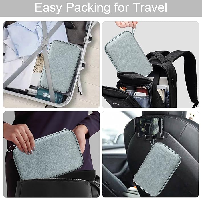 Bukere Travel Sunglasses Organizer Case Adjustable Slot For Multiple Eyeglasses Hard-shell Portable Storage Box for Men Women