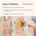 BLUELAND Bathroom Cleaner, 10-Pack Refill, Eucalyptus Mint Scent, Eco-Friendly Cleaning Supplies, 10x 24 Fl oz