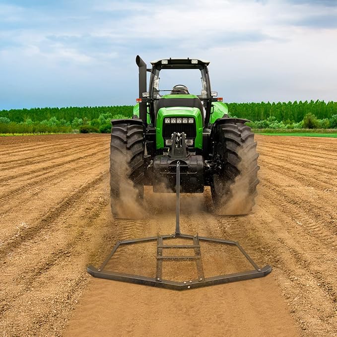 Driveway Drag Grader Harrow 84 Inch with 2 Adjustable Bars Driveway Drag Grader for Landscape Leveling or Farm Garden Field
