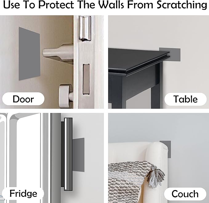 Rubber Bond Self-Adhesive Rubber Wall Outlet Cover Plate 5 Pack - Easy to Apply Peel & Stick Drywall Hole Patch - 5x3 Inch Screwless Blank Wall Plate Cover - Premium Rubber Wall Hole Cover (Grey)