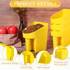 8 Pcs Feed Scoop 2 Qt Plastic Enclosed Heavy Duty Stackable Feed Scoop for Horse Chicken Livestock Animal Ranchers Homesteaders Farmers