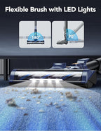 Cordless Vacuum Cleaner, Rapid Clean 23 Kpa Powerful Suction, 1.3 L Large Capacity, 2 Modes & 30Mins Runtime, Rechargeable Stick Vacuum for Pet Hair Hardwood Carpet - Blue