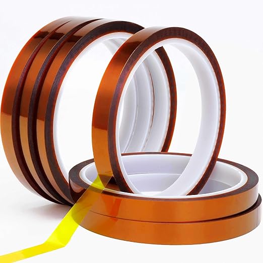 Valley'sYuMiao 6Rolls,10mm×108fts, Heat Tape for Sublimation, Heat Transfer Vinyl, Heat Resistant, Thermal Printing, No Residue, Total Length 648fts