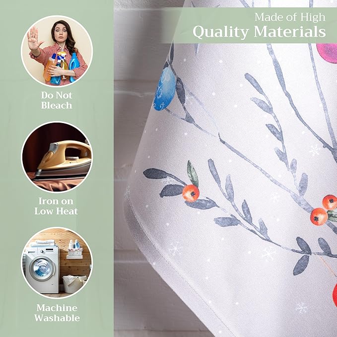 Maison d' Hermine Kitchen Towels Set of 3 100% Cotton 27.50" x 20" Reusable Cloth Tea Dish Towels Absorbent with Hanging Loop for Kitchen, Home, Dining, Cocktail Parties (Fairy Christmas)