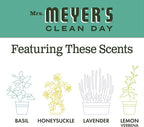 MRS. MEYER'S CLEAN DAY Liquid Dish Soap, Biodegradable Formula, Basil, 16 fl. oz - Pack of 3