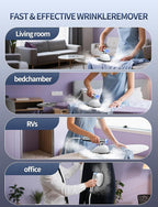 Sundu 1500W Steamer for Clothes, 2-in-1 Vertical & Flat Iron Clothes Steamer, 6 Professional Steam Modes, 800mL Tank, 30s Fast Heat-Up, Auto Shut-Off (10min), Portable Handle, Standing Design, White