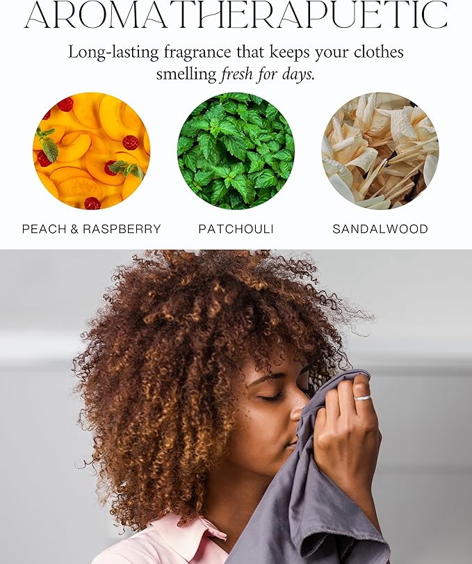 Home "CASHMERE" Powdered Luxury Laundry Detergent Powder & Booster – Ultra-Concentrated Peachwood & Patchouli Scent – Natural, Stain-Fighting, HE Safe, Gentle on Skin – 32 oz/64 Loads