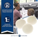 GE Appliances Wool Dryer Balls, XL Reusable Natural Fabric Softener Made of 100% Pure New Zealand Wool, Set of 3