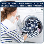 36 Count Reusable Cleaning Cloths Washable Cotton Kitchen Towels for Home(Japanese Style,Blue)