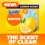 Dusters Refill for Cleaning, Feather & Microfiber Duster Disposable Alternative, for Dusting Furniture, Blinds, Ceiling Fans, Walls, Helps Remove Allergens, New Lemon Scent, 18ct
