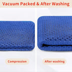 Homaxy 100% Cotton Waffle Weave Kitchen Dish Cloths, Ultra Soft Absorbent Quick Drying Dish Towels, 12 x 12 Inches, 6-Pack, Blueberry