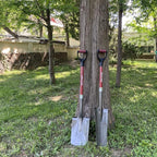 KYLIN 14-Gauge Heavy Duty Shovels Set,2-Piece Fiberglass D-Handle Spade,16” Drain Landscping Shovel, for Gardening, Cleaning Out Ditches, Laying Cable Channels, Construction and Landscaping Industry.