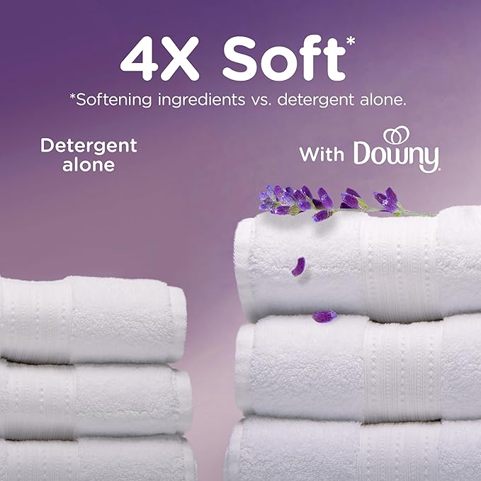 Downy Ultra Soft Fabric Softener Liquid, Calm, Lavender and Vanilla Bean, 26 fl oz, 39 Loads