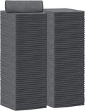 AIDEA Microfiber Cleaning Cloth 100PK, Soft Microfiber Towels for Cars, Absorbent Cleaning Rags, Lint-Free Streak-Free Wash Cloths for House, Kitchen, Window(12inx12in), Grey