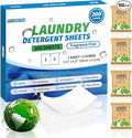 FIXSMITH Laundry Detergent Sheets - 200 Loads (100 Sheets) Fragrance Free - Hypoallergenic,Unscented,Eco Friendly Laundry Detergent Strips Concentrated Travel Detergent Sheets.Plastic-Free,Liquidless