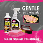 Quick ‘n Brite Fireplace Cleaning Kit – Includes 24oz Fireplace Glass Cleaner, 16 oz Gel Fireplace Cleaner, Scrub Brush, Sponge and Microfiber Towel