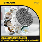 Electric Spin Scrubber, Power Cleaning Brush with 3 Heads, Cordless Waterproof Shower Scrubber with Dual Speed, Perfect for Cleaning Bathroom, Tile, Cars, Floor. Electric Scrub Brush for tub