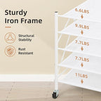 STORAGE MANIAC Sweater Drying Rack, Mesh Clothes Drying Rack, Stackable Laundry Drying Rack, Lay Flat Dryer for Delicates, Portable Dry Rack for Indoor or Outdoor, White, 5 Tier Foldable