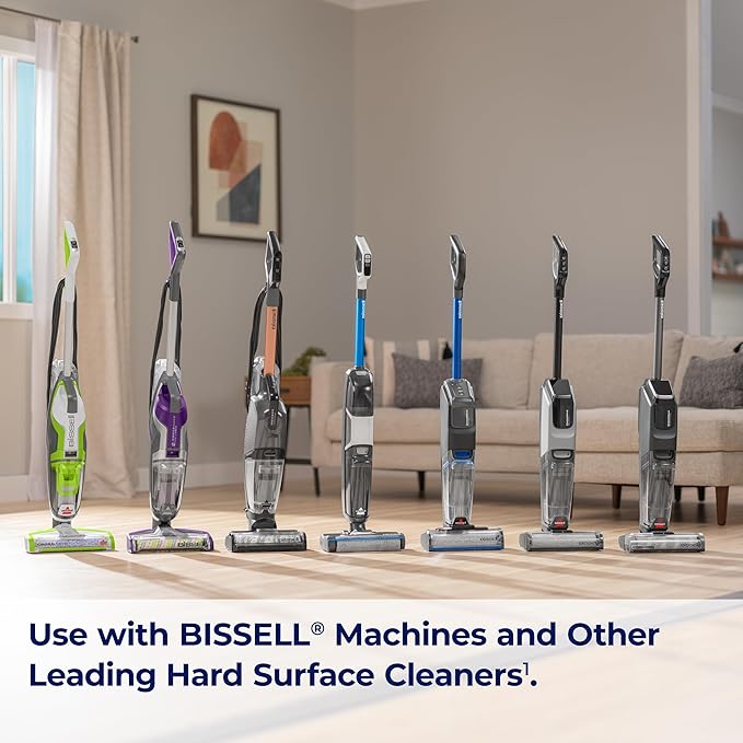 Bissell CrossWave & SpinWave Wood Floor Cleaning Formula, 32 oz, Dissolves Dirt, Grime, and Sticky Messes, Safe on Sealed Floors, Pair with CrossWave, SpinWave, & Other Hard Surface Cleaners, Lemon
