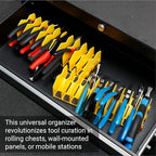 Cenfoge Plier Organizer, Plier Rack, Plier Holder and Cutter Organizer with Non-Slip Rubber Base, PlierOrganizer for Tool Box Drawer, 20 Slots, Tool Storage, Plier Rack (2 PC-Yellow)