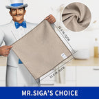 MR.SIGA Microfiber Cleaning Cloths, All-Purpose Surface Microfiber Towels, Streak Free Cleaning Rags, Pack of 12, Wheat, Size 32 x 32 cm(12.6 x 12.6 inch)