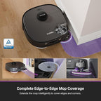Eureka J15 Evo Ultra Self-Emptying Robot Vacuum Combo, 22,000 Pa Suction Auto Mop Lifting 131°F Hot Air Dry Scrub Extend Robotic Vacuum Cleaner