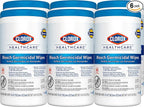 Clorox Healthcare Bleach Germicidal Wipes, 150 Count, Pack of 6 (Package May Vary)