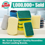 Sponges Kitchen Scrub Dish Sponge Scouring Pad, 12 Pack Cleaning Brush Scrubber Supplies for Soap, Dishwashing Dinnerware Sets Pan Pot Towels Cloth Rags Holder Glass Dishwasher Sink Bathroom