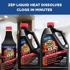 Zep Liquid Heat Hair and Grease Clog Dissolver Gel - 64 oz (Case of 6) ZULHG64 - Professional Strength Formula